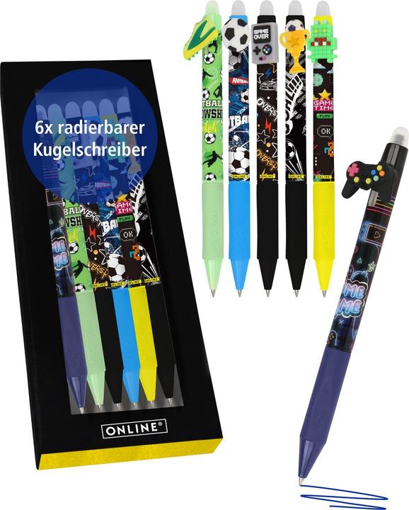 Produktbild Online 6er Pack Gelpen magiXX Boys gemischt (blau radierbar, 1 x)