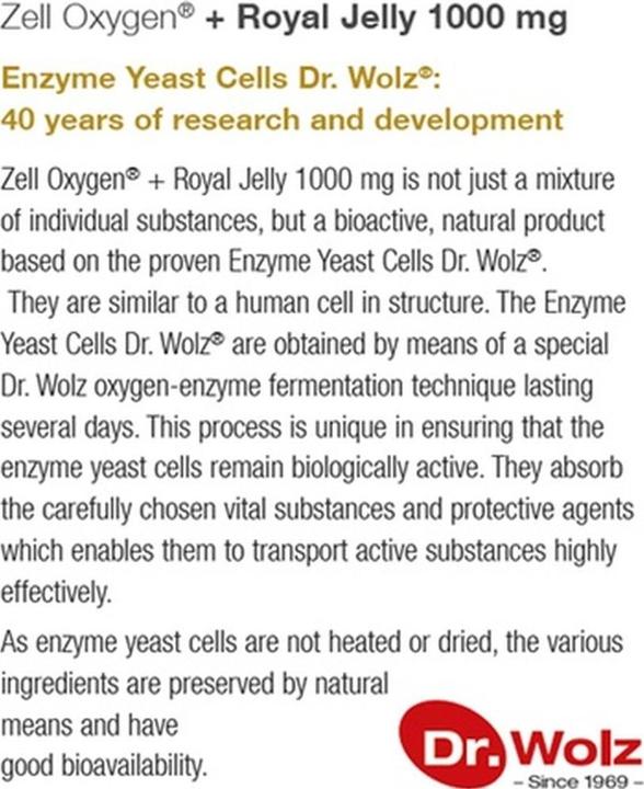 Actual product image Dr. Wolz Cell Oxygen + Royal Jelly 1000mg (14 Piece, Ampoule, 616 g)