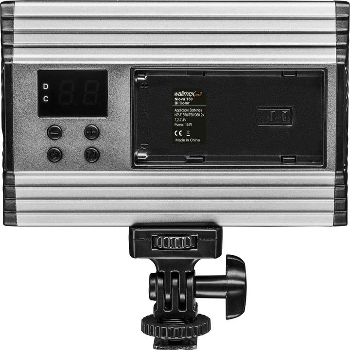 Actual product image Walimex LED Niova 150 Bi Color 15W LED light plus power supply unit (Video light)