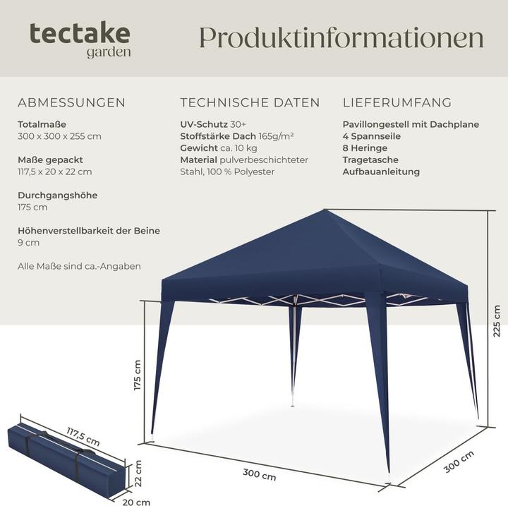 Actual product image tectake Linosa (300 cm, 300 cm)