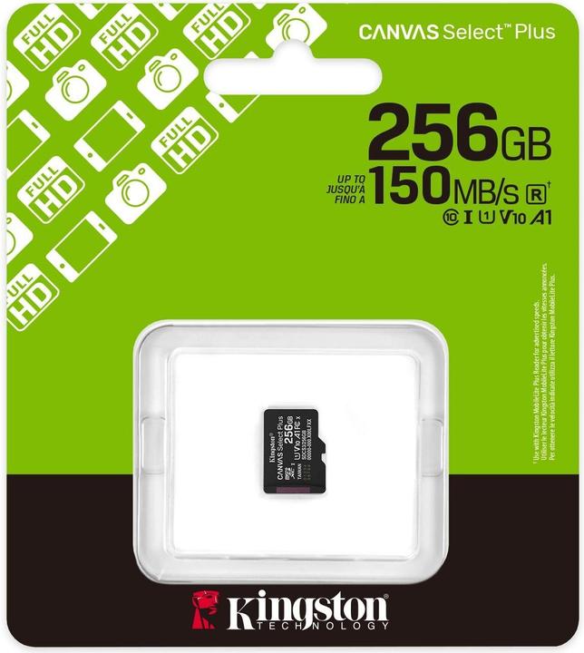 Produktbild Kingston Canvas Select Plus (256 GB, microSDXC, U1, UHS-I)