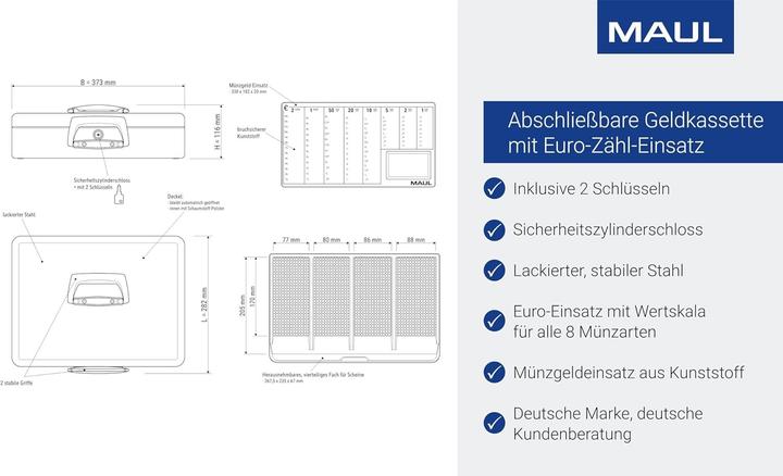 Produktbild Maul Geldkassette mit Euro-Zähl-
