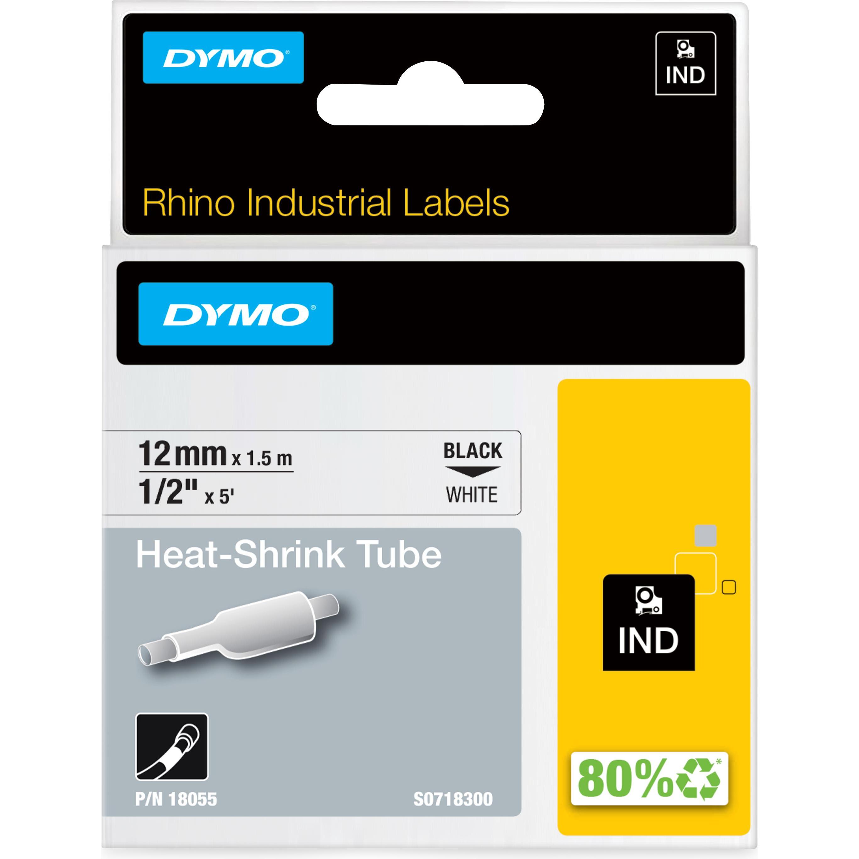 Dymo, Beschriftungsband, Rhino 18055 Schrumpfschlauch (1.20 cm, Mehrfarbig)
