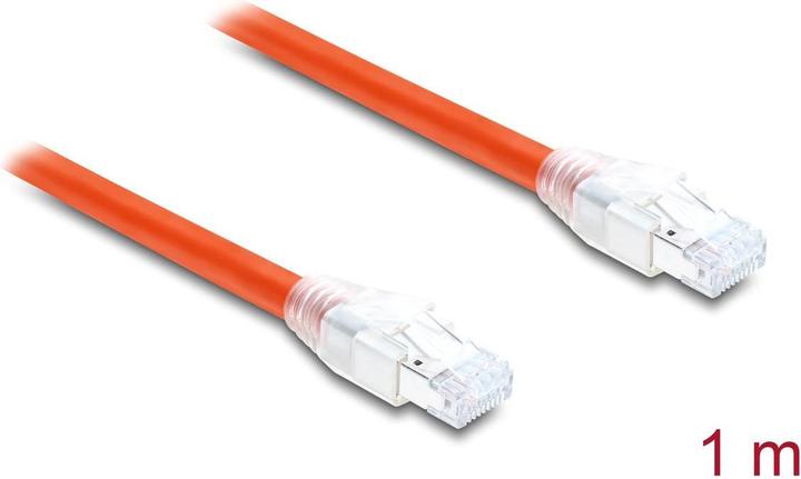 Produktbild Delock RJ45 Netzwerkkabel Cat.8.1 S/FTP 1 m bis 40 Gbps orange (81180) (S/FTP, CAT8.1, 1 m)