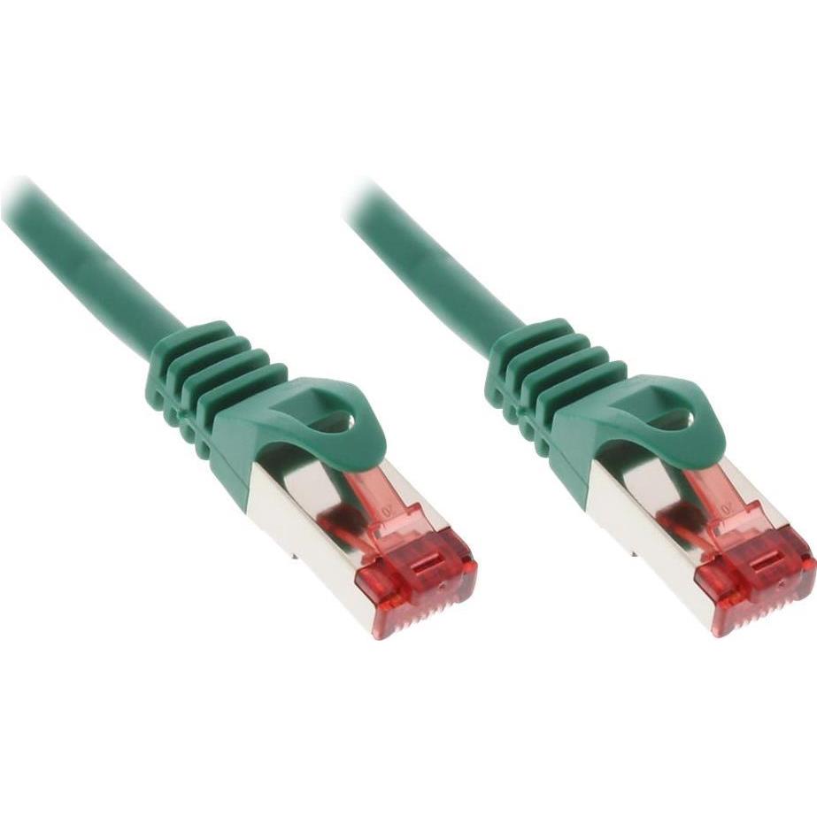 Thumbnail - InLine Patchkabel S/FTP, PiMF, Cat.6, 250 MHz, PVC, CCA, grün 7,5 m (76107G) (S/FTP, CAT6, 7.50 m), Netzwerkkabel