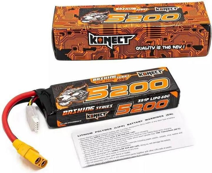 Produktbild Konect RC-Akku LiPo 5200 mAh 11.1 V 60C Bashing (11.10 V, 5200 mAh)