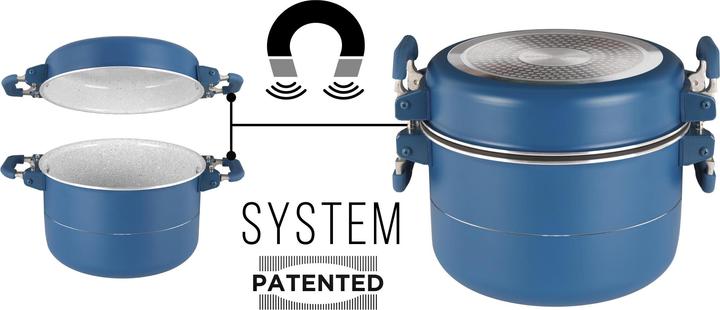 Immagine prodotto Brunner Carezza Magnetogrip (22 cm, Set di pentole e padelle da cucina, Alluminio)