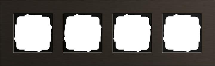 Actual product image Gira Cover frame 4f Esprit aluminium brown 0214127
