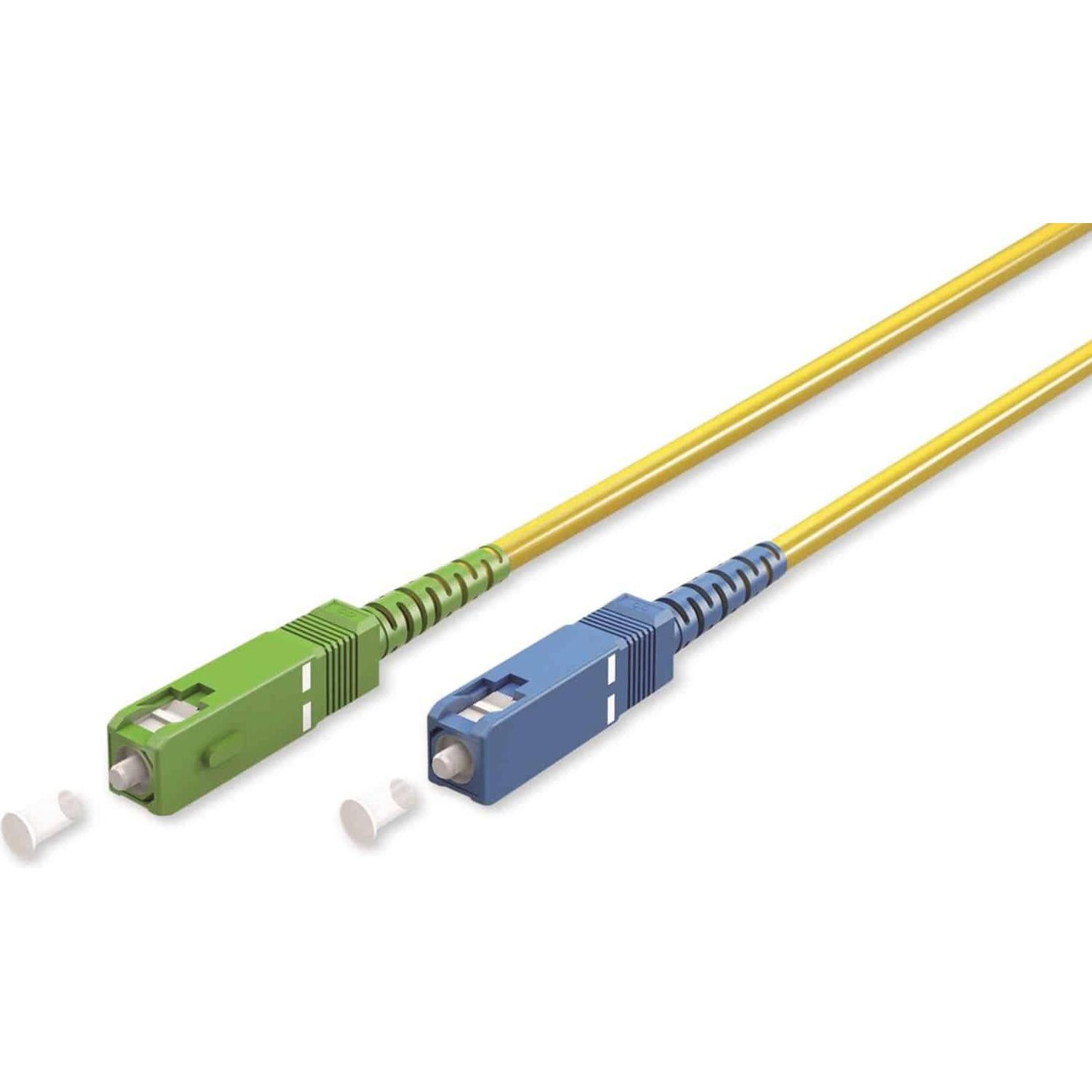 Goobay Glasfaserkabel FTTH, Singlemode OS2 Yellow, Gelb Simplex, 0,5 m (S/UTP, 0.50 m), Netzwerkkabel