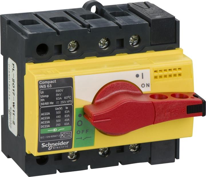 Produktbild Schneider Electric Lasttrennsch. INS63,3P, 63A/690V AC/250V 28918