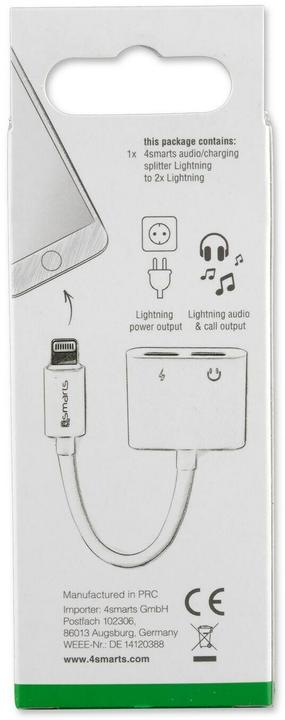 Produktbild 4smarts Audio- und Ladesplitter (Lightning, Lightning)