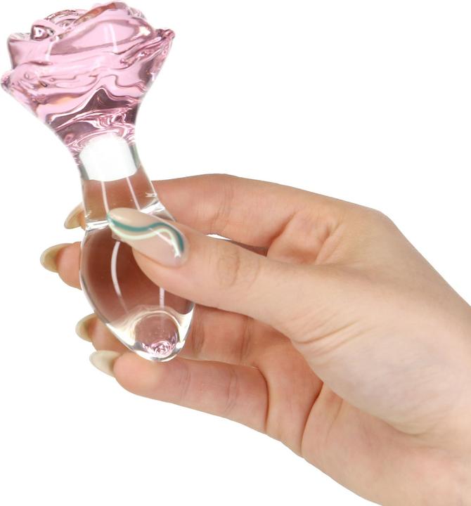 Produktbild Pillow Talk Rosy Luxurious Glass Anal Plug with Bonus Bullet