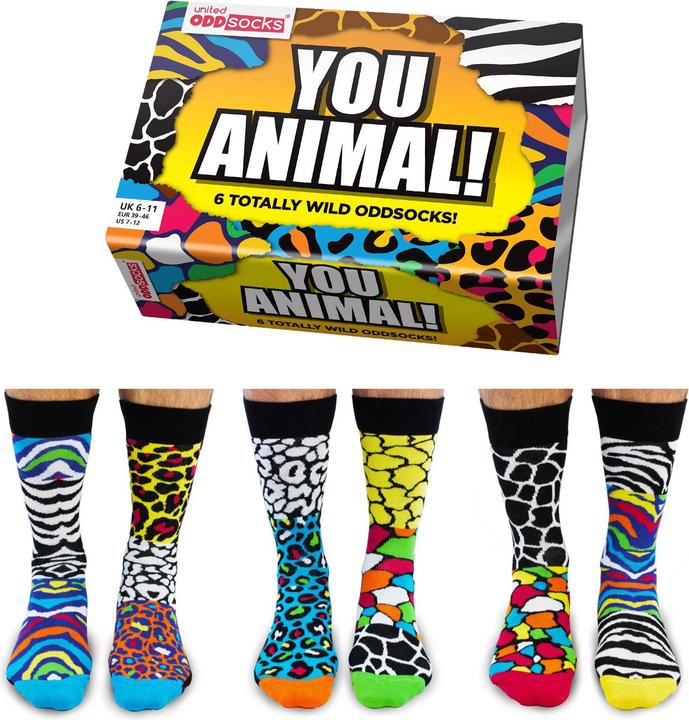 Produktbild United Oddsocks You Animal (3er Pack, 39 - 46)