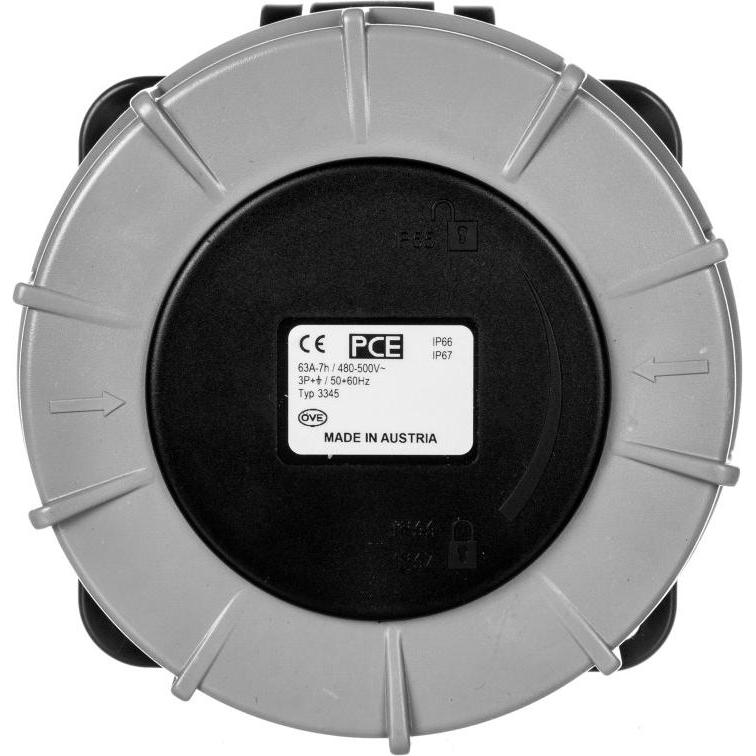 PCE, Steckdose, Gerade Einbausteckdose 63A 4P 500V 3345-7 - 3345-7
