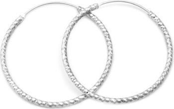 Immagine prodotto Beneto Orecchini tondi di lusso in argento AGUC357 - Diametro: 3 cm (L)