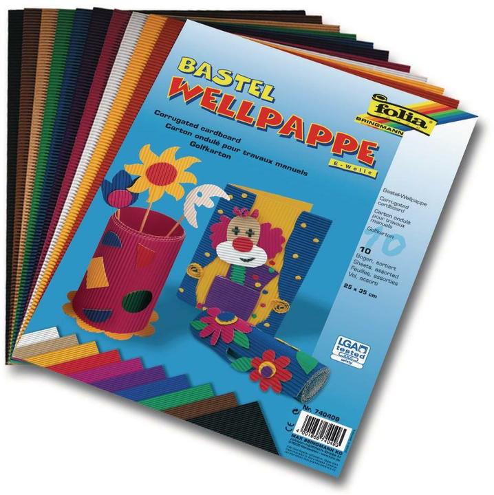 Produktbild Folia Wellpappe 10-farbig sortiert (170 g/m², 10 x)