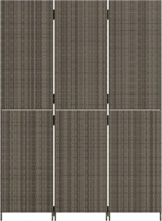 Produktbild VidaXL Paravent 3-tlg. Grau Poly Rattan,Farbe: Grau,Material: Poly