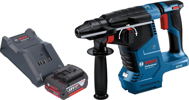 Produktbild Bosch Professional GBH 18V-24 C Professional Akku Bohrhammer 18 V 2,4 J Brushless SDS plus + 1x Akku 4,0 Ah +