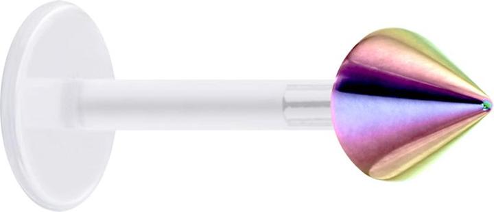 Immagine prodotto Star Piercing Micro Labret transparent mit Cone farbig (Materiale sintetico, senza ottone, Acciaio chirurgico 316L)
