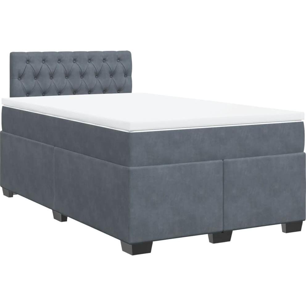 Thumbnail - VidaXL, Bett, Bo x springbett mit Matratze 120 x 190 cm Samt (120 x 190 cm)