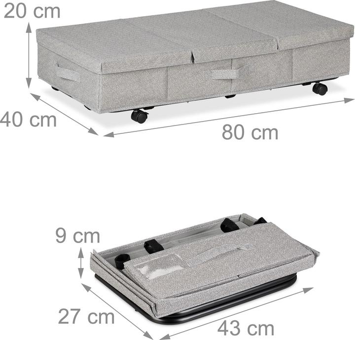 Image du produit Relaxdays 2x rangements-sous-lit