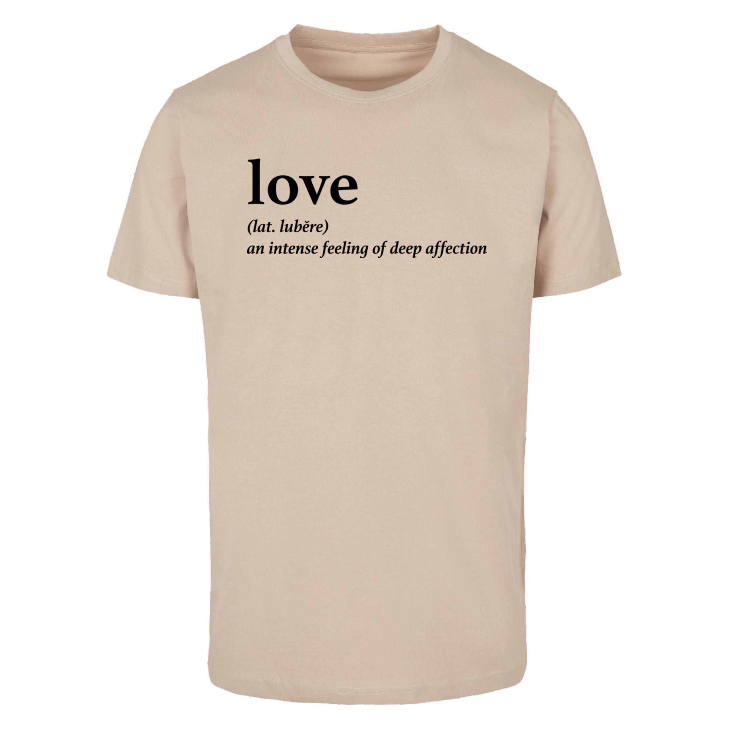 Mister Tee, Herren, Shirts, Love Definition T-Shirt Round Neck - 2962, Beige, (S)