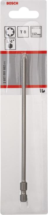 Produktbild Bosch Professional Zubehör Schrauberbit Extra-Hart T8, 152 mm, 1er-Pack (Innensechsrund TX)