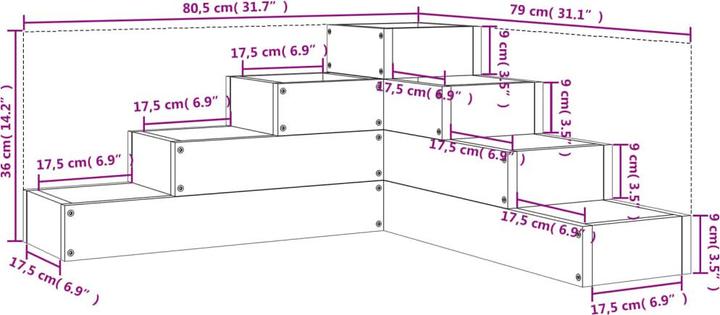Image du produit vidaXL Pflanzentreppe