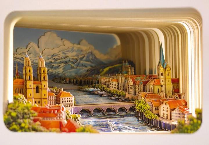 Actual product image Notizbuch 3D (110 x 180 mm, Lined, Plain, Hardcover)