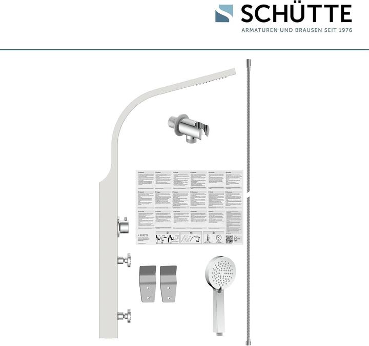 Actual product image Schütte Rain shower bath SANSIBAR shower panel stainless steel shower system rain shower 60085