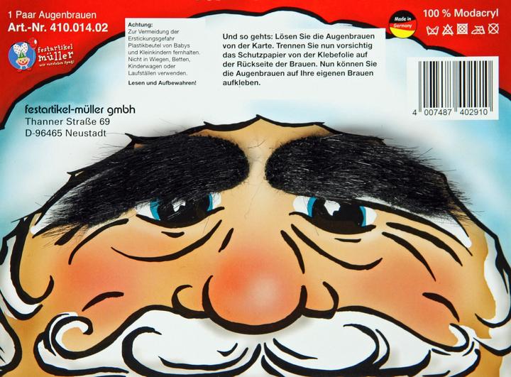 Image du produit Festartikel Müller Une paire de sourcils noirs (Noir)