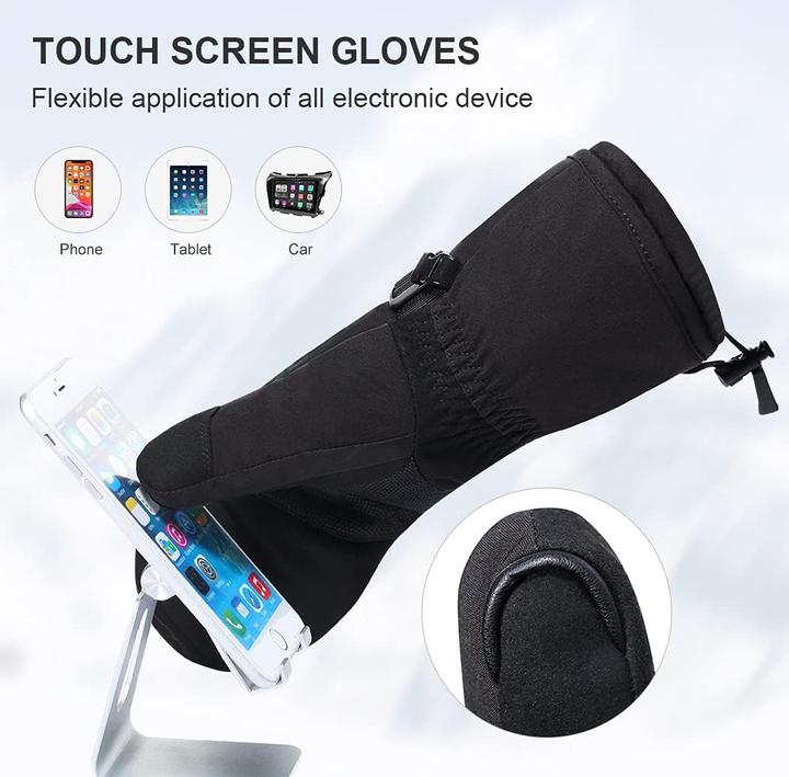 Actual product image Day wolf Wiederaufladbare beheizte Ski-Handschuhe für Winteraktivitäten (XL)