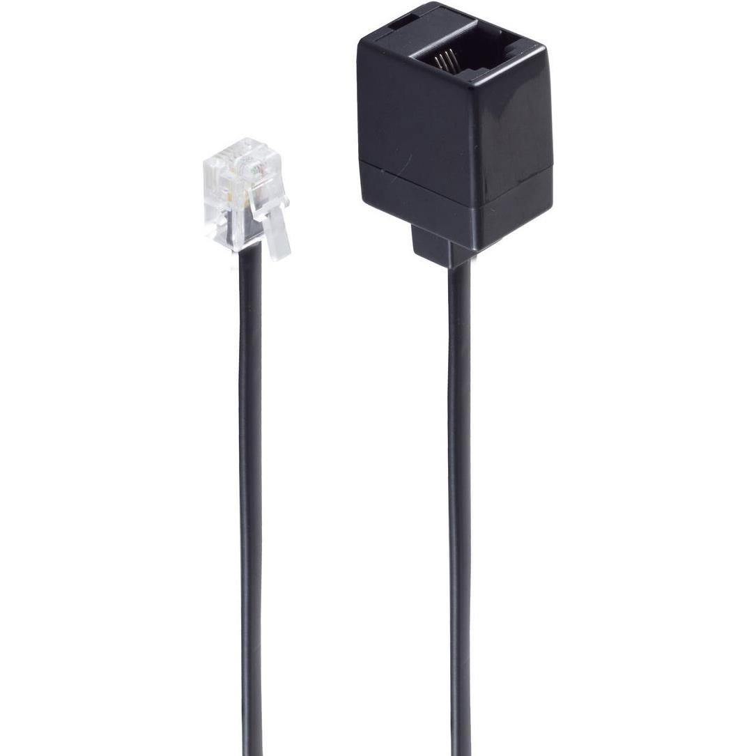Shiverpeaks -BASIC-S--Western-Stecker 6/4 auf Western-Kupplung 6/4, 15m, Telefon Zubehör