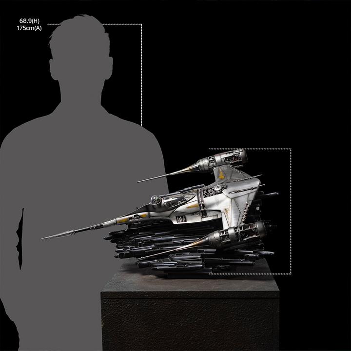 Actual product image Iron Studios Le Livre de Boba Fett statuette 1/20 Demi Art Scale Mando's N-1 Starfighter 60 cm