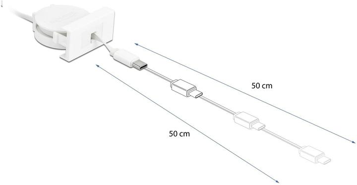 Produktbild Delock USB A — USB C (0.62 m, USB 2.0)