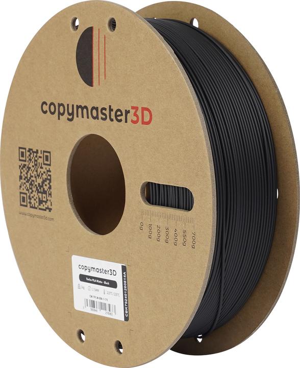 Actual product image Copymaster3D Turbo PLA Matte 3D Printer Filament, 1.75 mm, matte black (PLA, 1.75 mm)