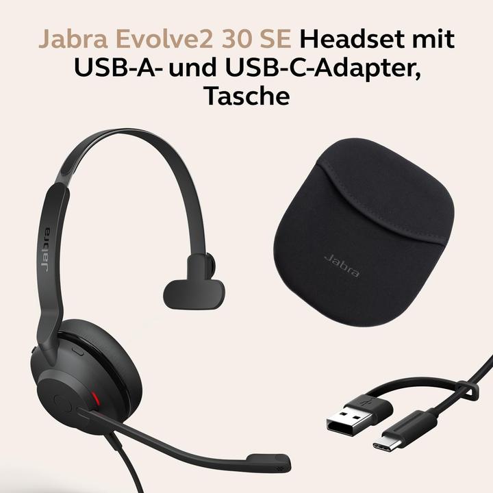 Produktbild Jabra Evolve2 30 SE (Kabelgebunden, USB-C, Microsoft Teams)