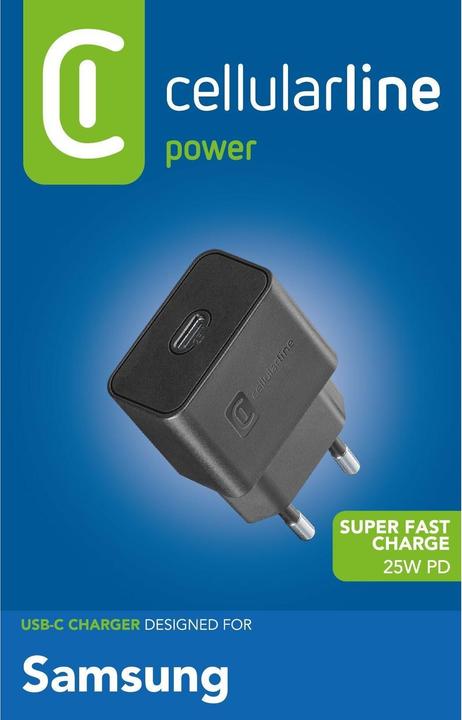 Actual product image Cellularline ACHSMUSBCPD25WK Mobile Device Charger Black Indoor (25 W, 1 portion)