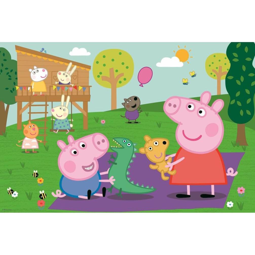 Thumbnail - Trefl Puzzle 60 Elemente Super Shape XXL Peppa Pig Spass mit seinem Bruder (60 Teile)