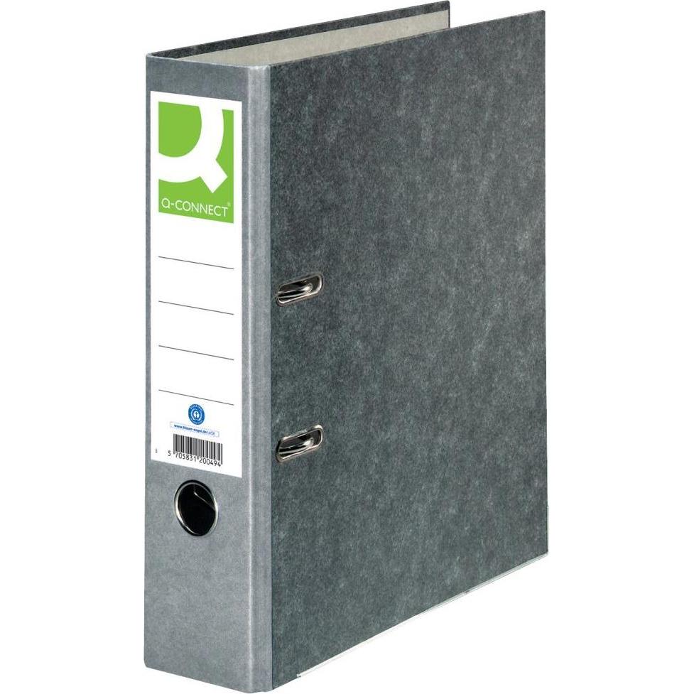 Q-Connect, Ordner, Ordner Pappe A4 80 mm grau (A4, 80 mm)