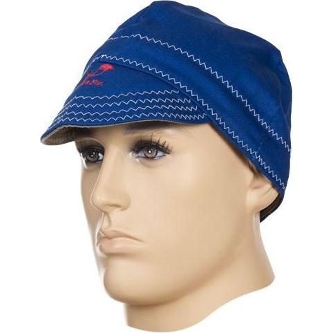 Elmag, Copricapo + Casco, - Schweissermütze blau WELDAS 23-1515 KopfØ 56cm, aus feuerfestem Gewebe (56 cm)