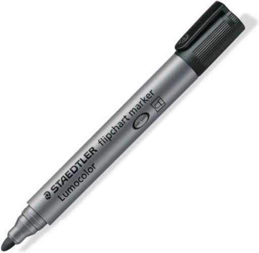 Produktbild Staedtler Flipchart-Marker mit Rundspitze, schwartz (Grau, Schwarz, 2 mm, 10 x)