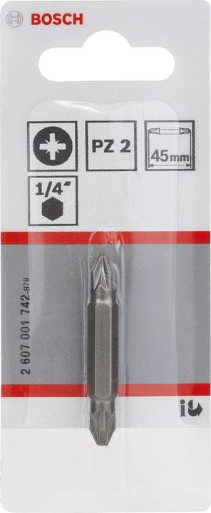 Produktbild Bosch Professional Zubehör Doppelklingenbit, PZ2, PZ2, 45 mm (Kreuz Pozidriv PZ)