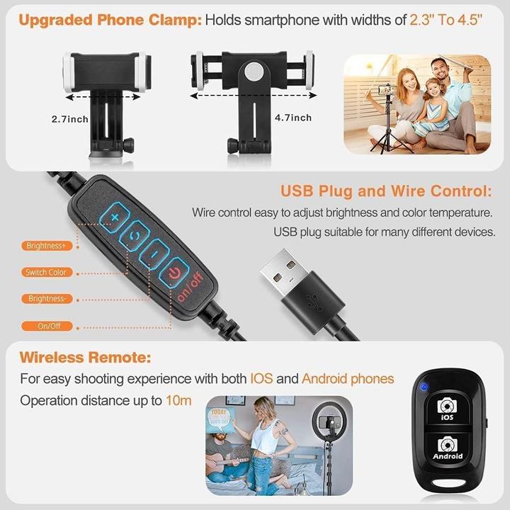 Actual product image UBeesize Ringlicht mit Stativ (Ring light)