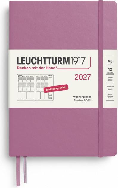 Produktbild Leuchtturm1917 WochenplanerMediumA5DustyRose2027 (A5, 1 Woche / 2 Seiten)