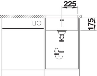 Actual product image Blanco Supra 450-U (Undermount sink, 43 cm, 48 cm)