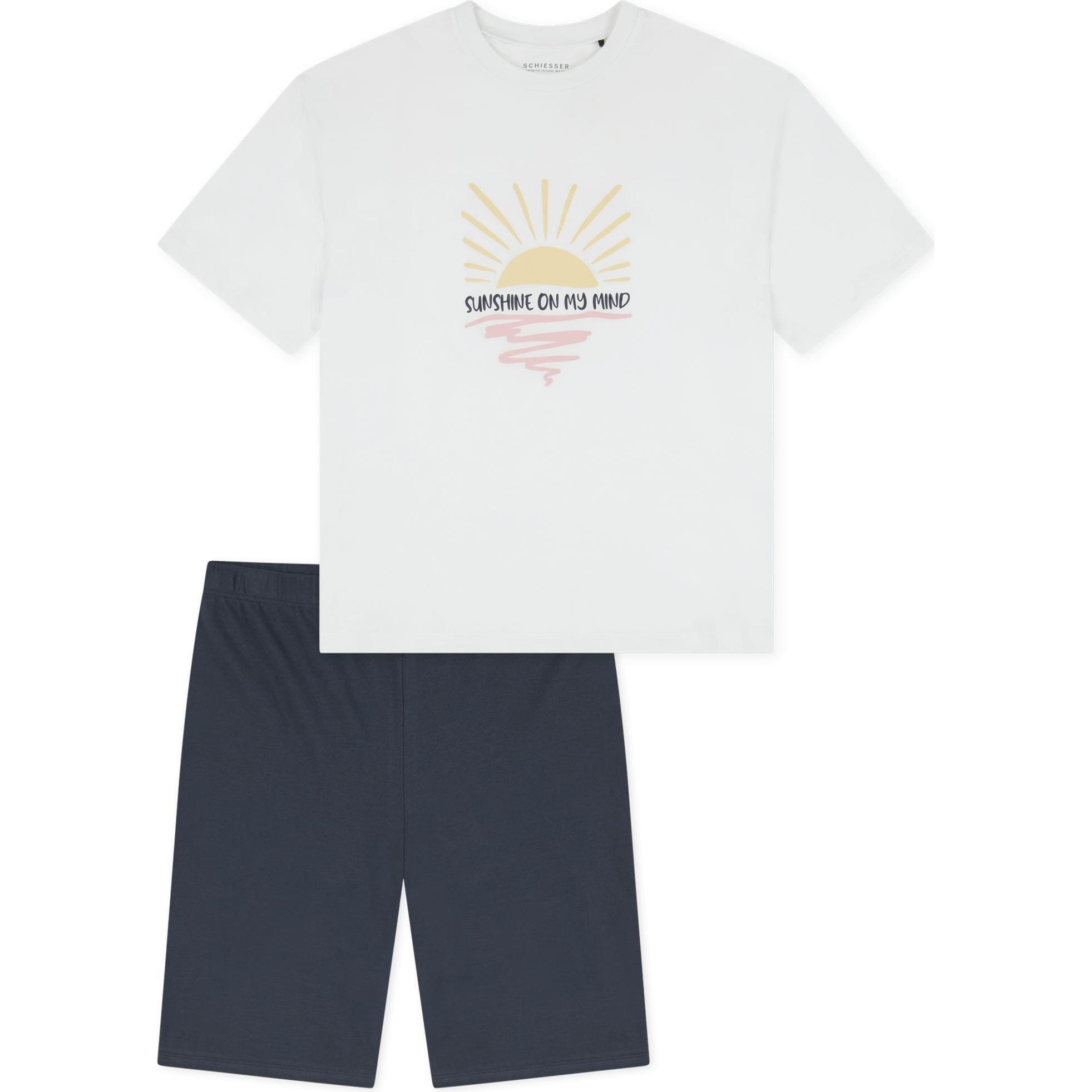 Schiesser, Mädchen, Pyjama, Pyjama Organic Cotton, Grau, (164)