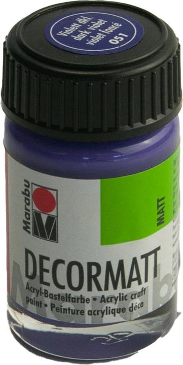 Productafbeelding Marabu Decormatt Acryl 15 ml in een glas donker violet (15 ml)