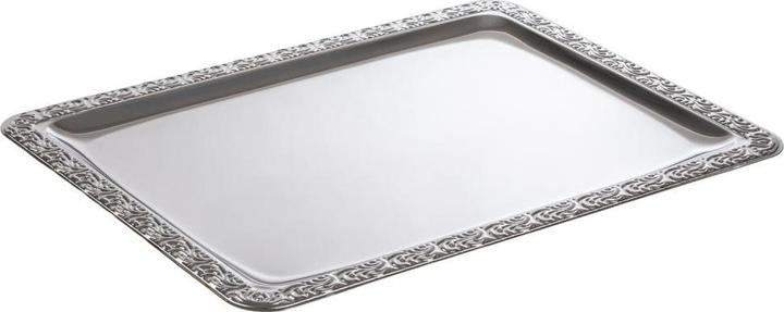 Produktbild APS Tablett "SCH™NER ESSEN", (B)420 x (T)310 mm, silber