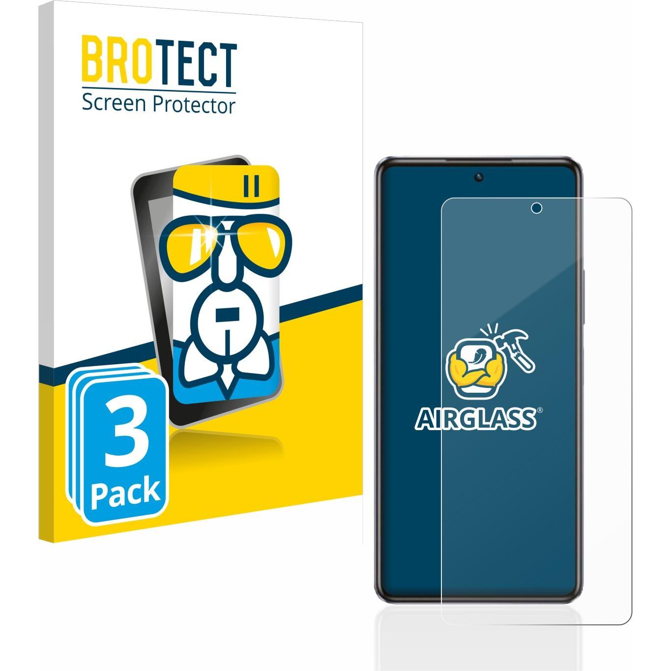 BROTECT AirGlass Panzerglasfolie (3 Stück, Infinix Note 30 Pro), Smartphone Schutzfolie, Transparent